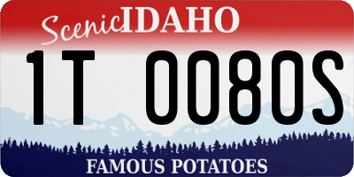 ID license plate 1T0080S