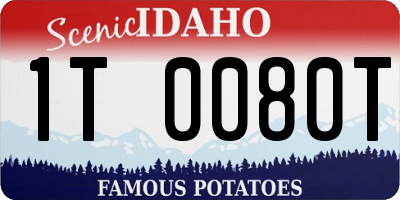 ID license plate 1T0080T