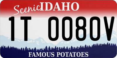 ID license plate 1T0080V
