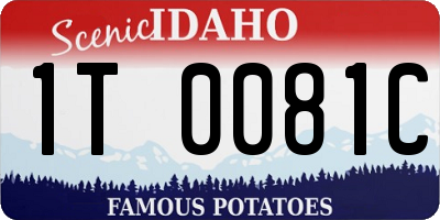 ID license plate 1T0081C