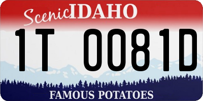 ID license plate 1T0081D