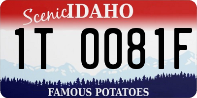 ID license plate 1T0081F