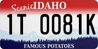 ID license plate 1T0081K