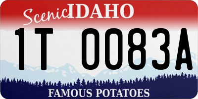 ID license plate 1T0083A