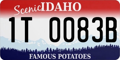 ID license plate 1T0083B