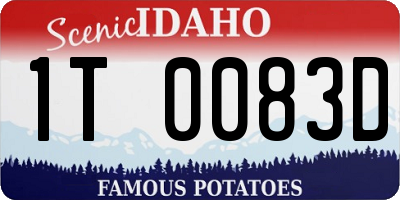 ID license plate 1T0083D