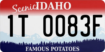 ID license plate 1T0083F
