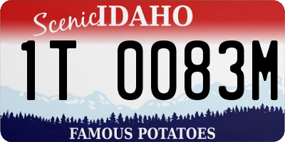 ID license plate 1T0083M