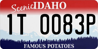ID license plate 1T0083P