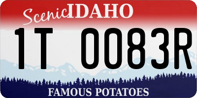 ID license plate 1T0083R