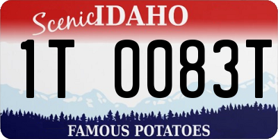 ID license plate 1T0083T