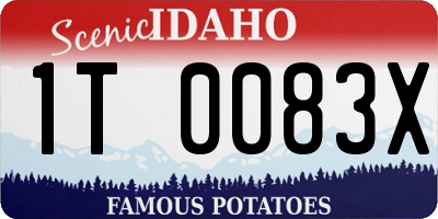 ID license plate 1T0083X