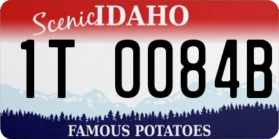 ID license plate 1T0084B