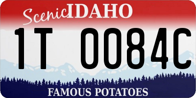 ID license plate 1T0084C