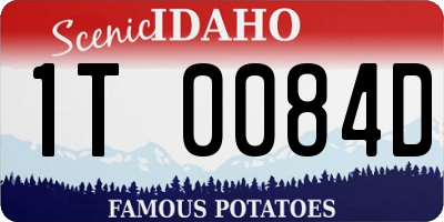 ID license plate 1T0084D