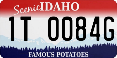ID license plate 1T0084G