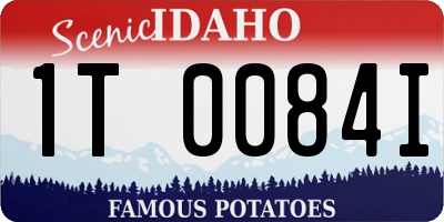 ID license plate 1T0084I