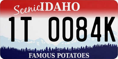 ID license plate 1T0084K