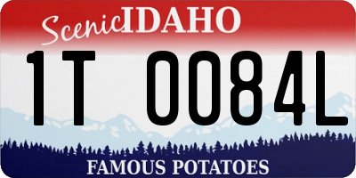 ID license plate 1T0084L