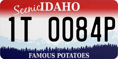 ID license plate 1T0084P