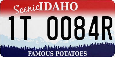 ID license plate 1T0084R
