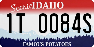 ID license plate 1T0084S