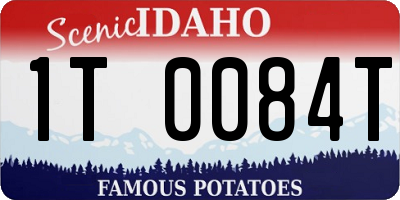 ID license plate 1T0084T