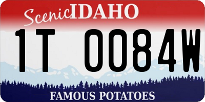 ID license plate 1T0084W