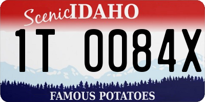 ID license plate 1T0084X