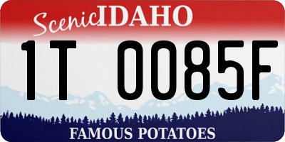 ID license plate 1T0085F