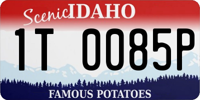 ID license plate 1T0085P
