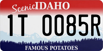 ID license plate 1T0085R