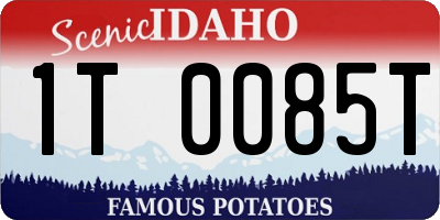 ID license plate 1T0085T
