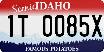 ID license plate 1T0085X