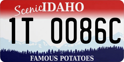 ID license plate 1T0086C