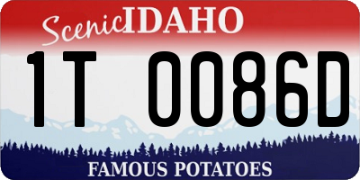 ID license plate 1T0086D