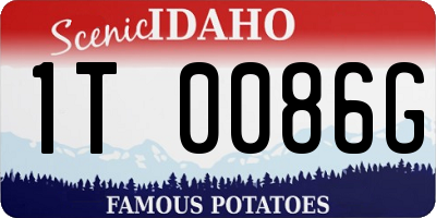 ID license plate 1T0086G