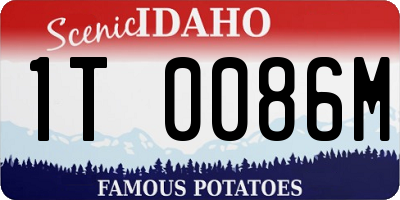 ID license plate 1T0086M