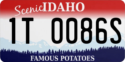 ID license plate 1T0086S