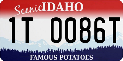 ID license plate 1T0086T