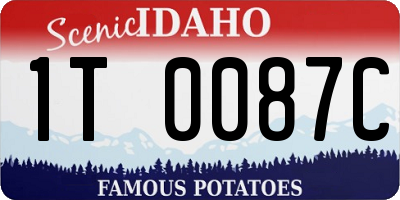 ID license plate 1T0087C