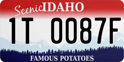 ID license plate 1T0087F