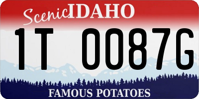 ID license plate 1T0087G