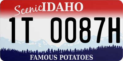 ID license plate 1T0087H
