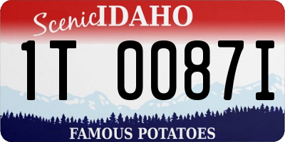 ID license plate 1T0087I