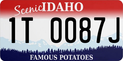 ID license plate 1T0087J