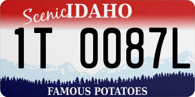 ID license plate 1T0087L