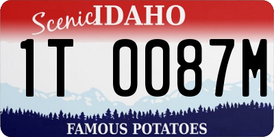ID license plate 1T0087M