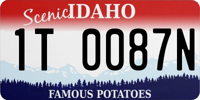 ID license plate 1T0087N