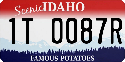 ID license plate 1T0087R
